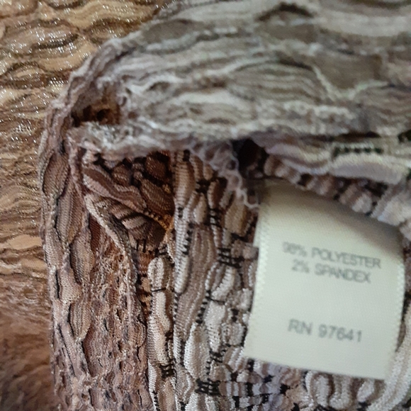 3/$15 🎄or FREE JJill Crinkle Ribbon Top Sophisticated Neutralmarbled design co - Picture 9 of 9